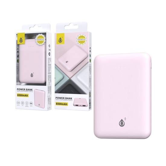 POWER BANK ONEPLUS ND2041 RS COM 1 ENTRADAS E 2 SAÍDAS 6500MAH ROSA